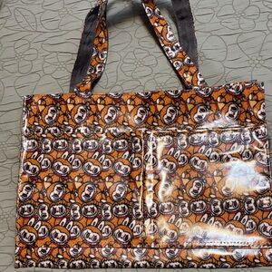 Vibrant Orange and Black Tote Bag